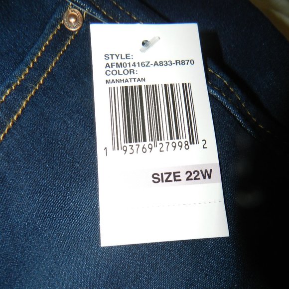 Angels forever Young Tummy Slimming Manhatten Styled Jeans Plus Womens 22W - Picture 8 of 9